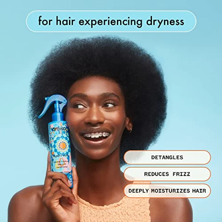 amika Hydro Rush Intense Moisture Leave-In Conditioner 200 ml | 3x mehr Feuchtigkeit für trockenes & strukturiertes Haar | mit Hyaluronsäure & Sanddorn | Anti-Frizz Formulierung – Bild 5
