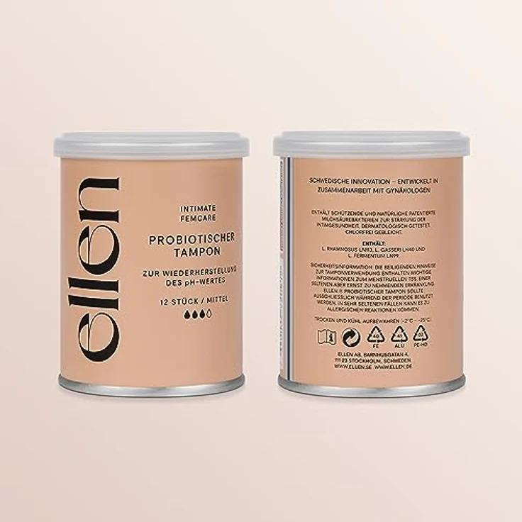 ellen Probiotischer Tampon, Milchsäurebakterien für ausgewogene Intimflora, 16 Stück – Bild 11
