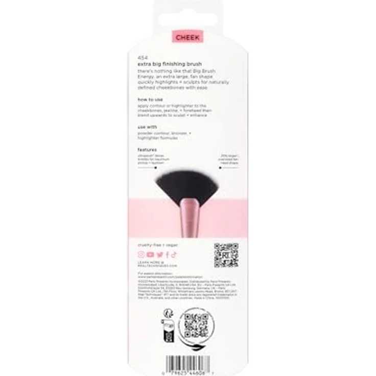 Real Techniques Extra Big Finishing Brush RT 454, Pinsel für die Wangen mit langen, feinen Borsten, vegan – Bild 9