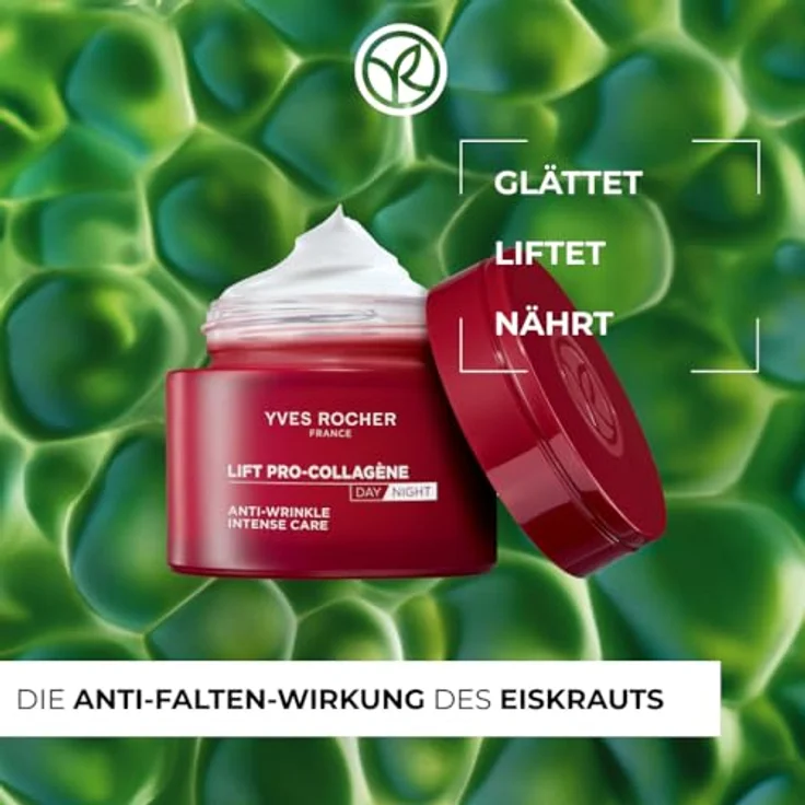 Yves Rocher LIFT Pro-COLLAGÈNE - Intensivpflege Anti-Falten-Behandlung für Tag und Nacht - 75 ml, mit Kollagen und Hyaluronsäure, glättet, füllt auf und nährt – Bild 2