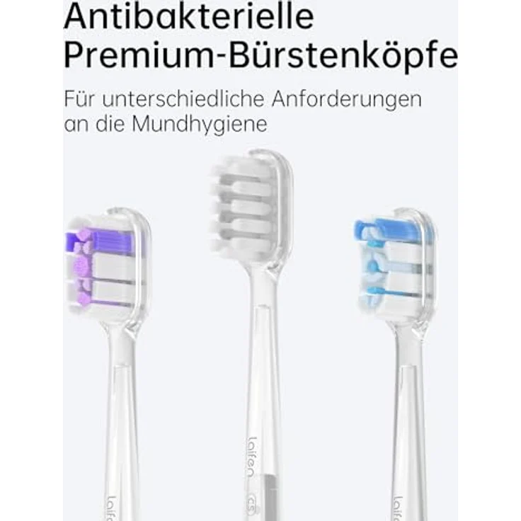 Laifen Wave elektrische Zahnbürste, 66.000 Vibrationen/Minute, IPX7 wasserdicht, 3 Bürstenköpfe, wiederaufladbar (Edelstahl) – Bild 5