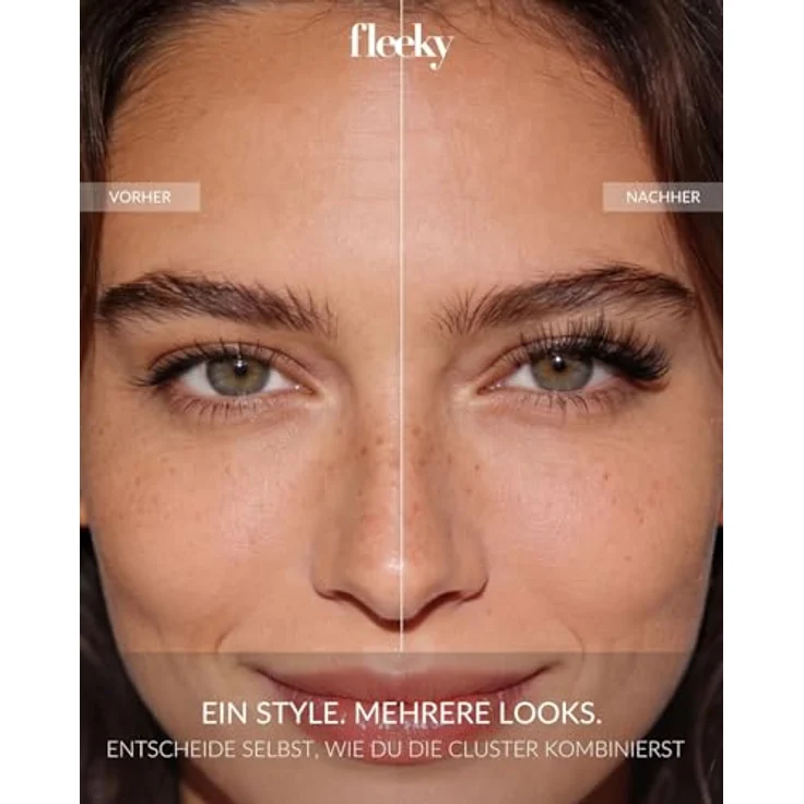 fleeky Press-On Lashes Masquerade, selbstklebende Wimpern mit natürlichem Look, federleicht und sicherer Halt – Bild 2