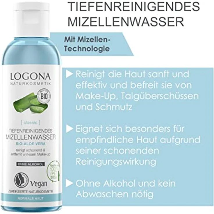 Logona Gesichtspflege Reinigung Bio-Damaszener Rose & Bio-Grüntee Tiefreinigendes Mizellenwasser 125 ml – Bild 4