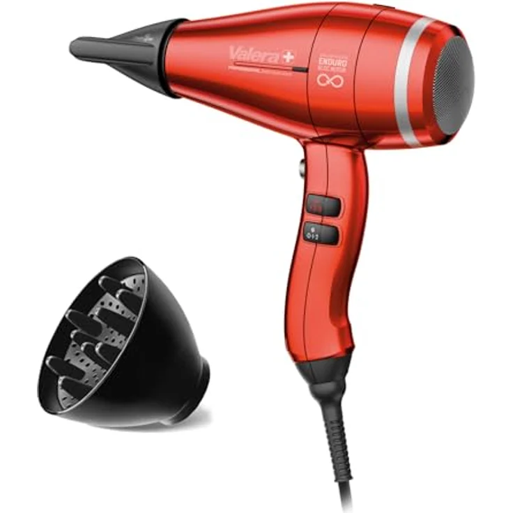 Valera Swiss Power4ever eQ, professioneller Ionen-Haartrockner mit digitalem Motor, 2400 Watt, Sanify Luftreinigung, intelligente Luftstrom-Diagnose, Farbe Rot – Bild 2