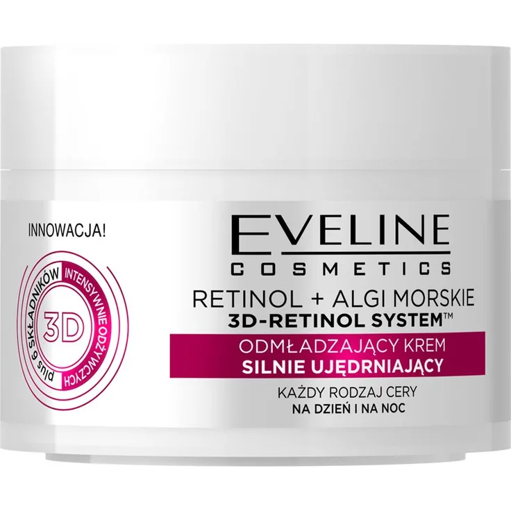 Eveline Cosmetics Retinol + Sea Algae, aufhellende und glättende Gesichtscreme mit Retinol, 50 ml