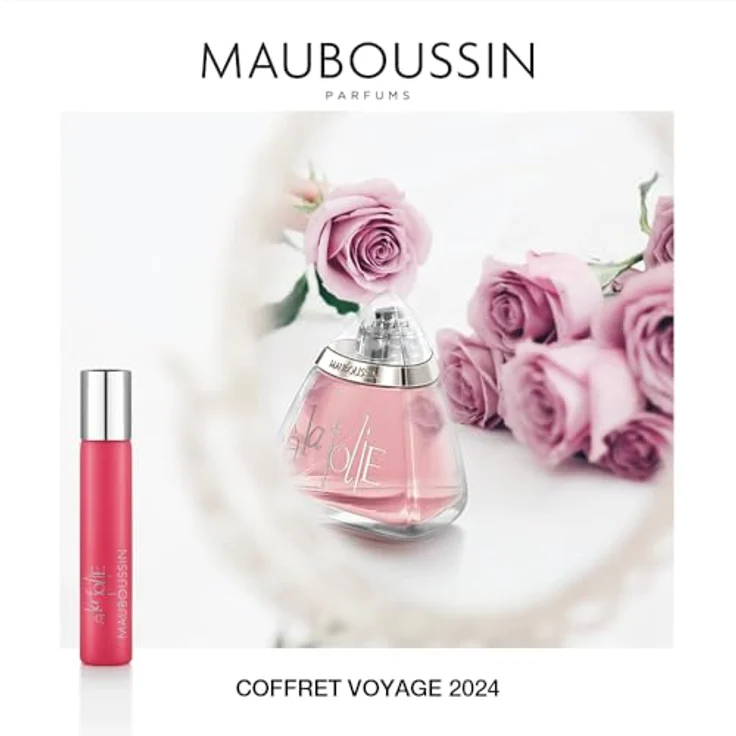 Mauboussin A La Folie Reise-Set, Eau de Parfum 100 ml & Travel Spray 20 ml mit Champagner-Himbeer-Akkord und Gourmet-Karamell – Bild 5