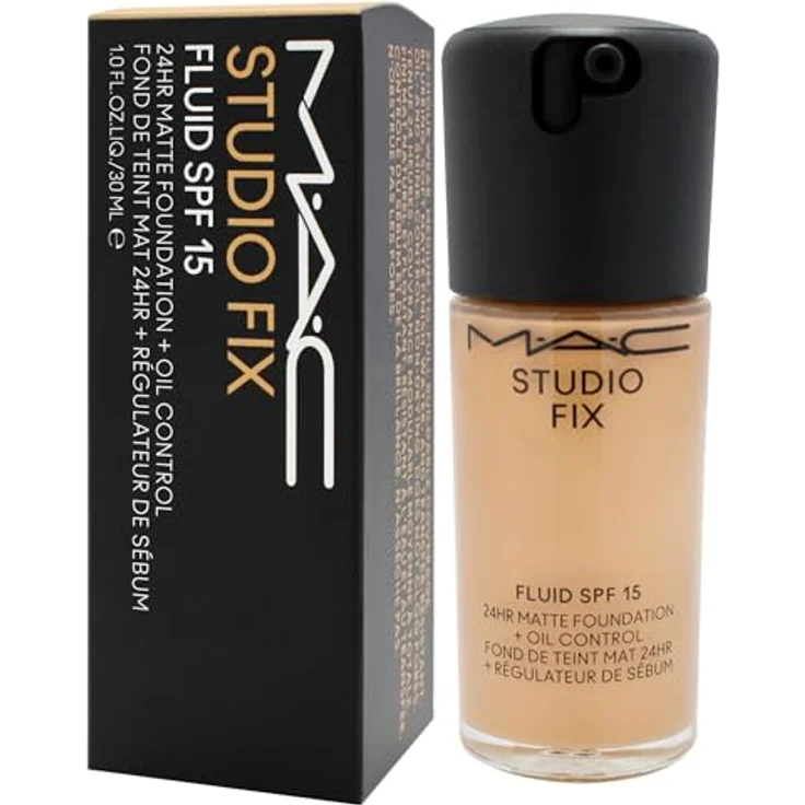 MAC Studio Fix Fluid Foundation mit SPF15, 30 ml, NC40 – 24h Halt, leichtes mattes Finish, ölfrei, für empfindliche Haut – Bild 4