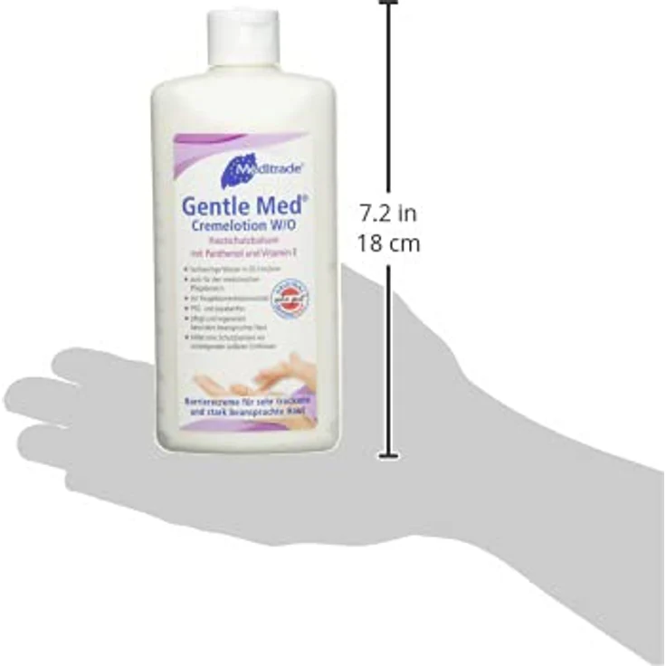 MediTrade Gentle Med® Cremelotion - Hautbalsam mit Panthenol, 500 ml - Wasser-in-Öl-Emulsion für empfindliche Haut – Bild 5