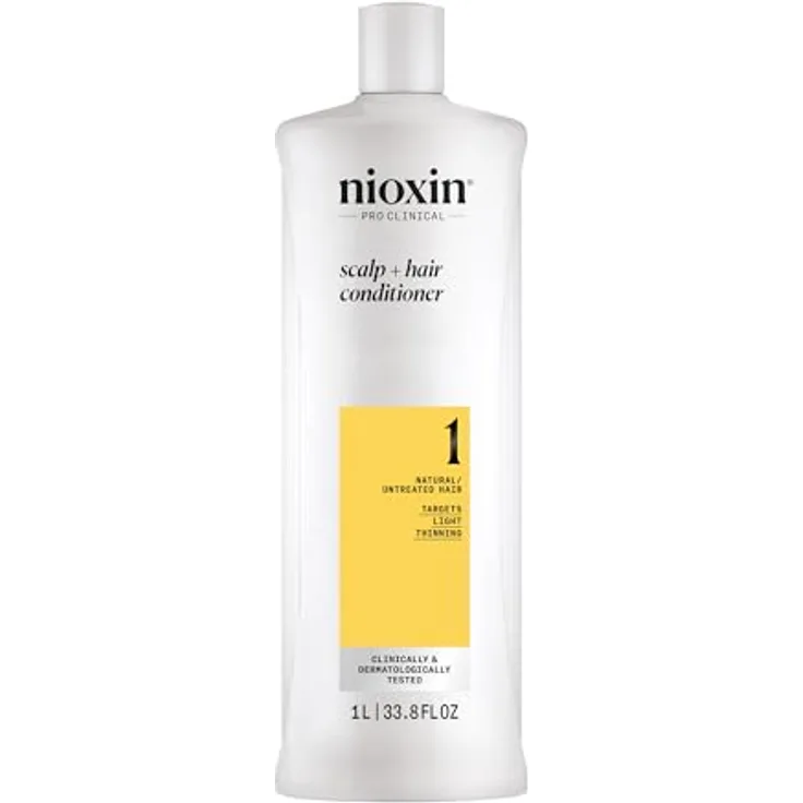 NIOXIN Scalp + Hair System 1 Conditioner – Haarspülung für unbehandeltes Haar, mit Biotin, Koffein & Niacinamid, 1 l