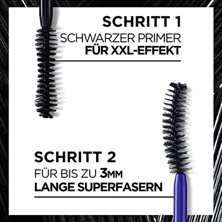 L'Oréal Paris Wimperntusche für verlängerte Wimpern, 2-Schritt Mascara für einen sichtbaren Wimpern-Lifting Effekt wie aus dem Salon, ProXXL Extension, Schwarz, 12 ml, 1 Stück – Bild 5