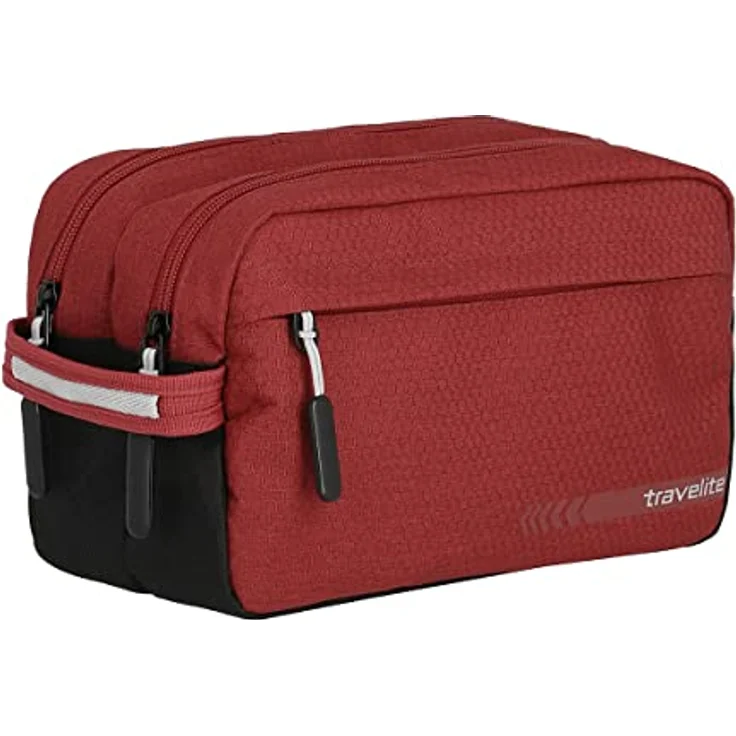 travelite Handgepäck Kosmetiktasche, Gepäck Serie KICK OFF: Praktische Kulturtasche für Urlaub und Sport, 006920-10, 26 cm, 5 Liter, rot – Bild 5