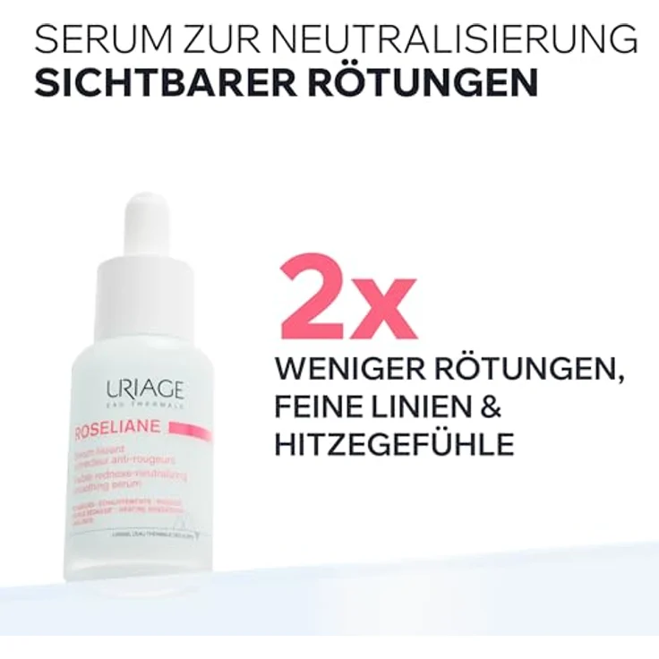 Uriage Roseliane Redness Neutralizing Smoothing Serum, beruhigendes Gesichtsserum mit glättender Wirkung, 30 ml – Bild 3