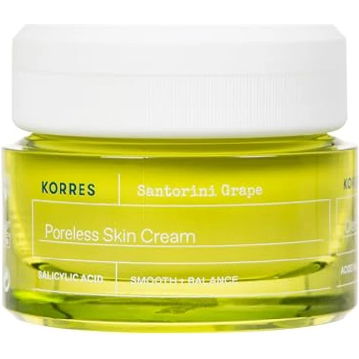 KORRES SANTORINI GRAPE Porenverfeinernde Creme - Glättet, hydratisiert und minimiert Poren, mit Santorini-Traubenextrakt, vegan, 40 ml – Bild 1