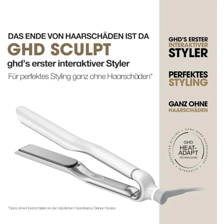 ghd Glätteisen sculpt™ interaktives, KI-gestützt, in Weiß für perfektes Styling ohne Haarschäden – Bild 3