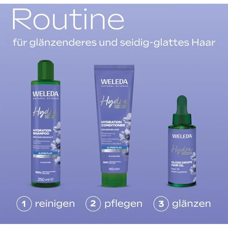 Weleda HydraShine, feuchtigkeitsspendender Conditioner 150 ml, nährt und pflegt das Haar, erleichtert das Kämmen, bewahrt brillanten Glanz – Bild 6