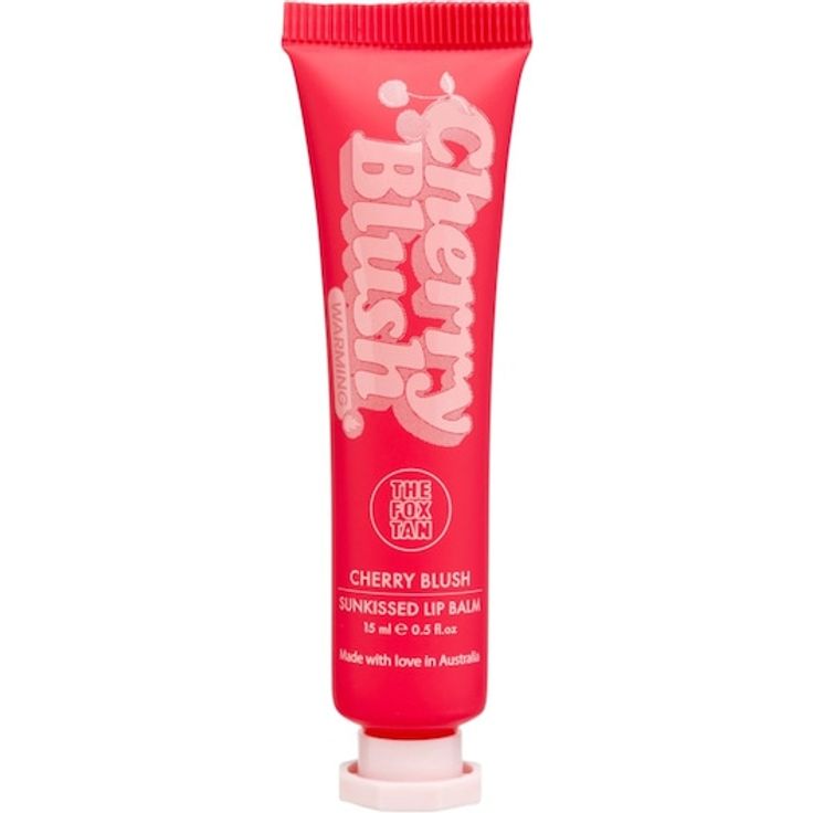 THE FOX TAN Cherry Blush Sunkissed Lip Balm, intensive Hydration und zarter Kirschduft, 15 ml
