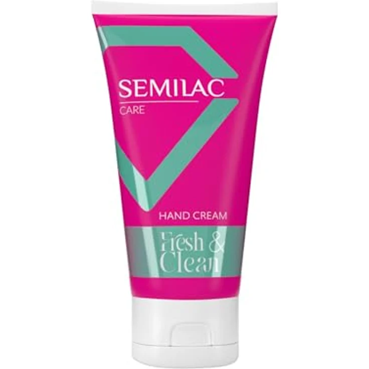 Semilac Care Fresh & Clean Hand Cream, 75 ml, feuchtigkeitsspendend mit Apfel- & Jasmin-Duft, 96% natürliche Inhaltsstoffe – Bild 1