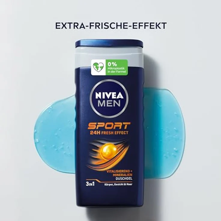 NIVEA MEN Sport Duschgel (250 ml), pH-hautneutrale Pflegedusche mit vitalisierendem Duft, Männer Duschgel mit Mineralien, Limonenduft – Bild 5