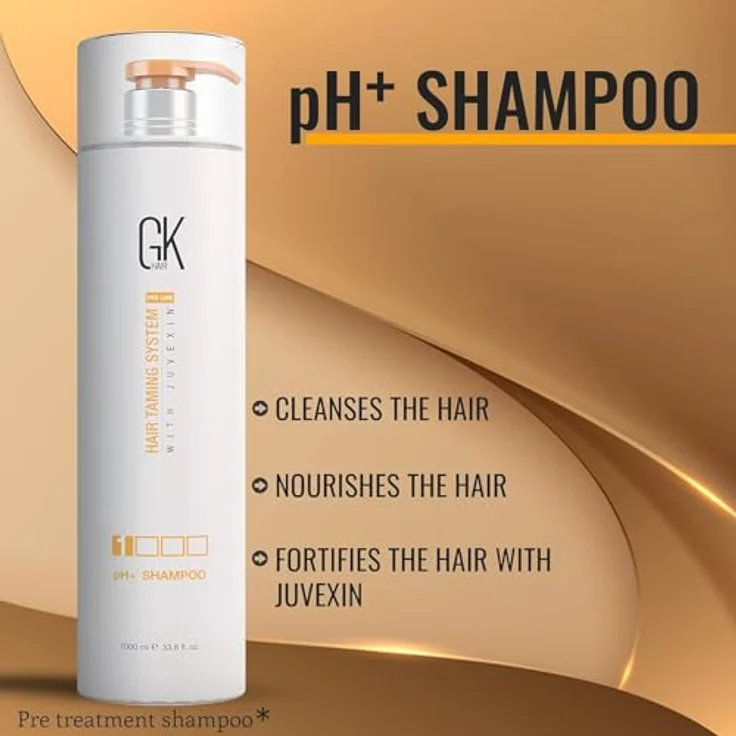 GK HAIR Clarifying Shampoo 1000ml - pH + Pre-Treatment Sulphate-Free Shampoo for Deep Cleansing - Aloe Vera, Vitamins and Natural Oils - Paraben-Free – Bild 3