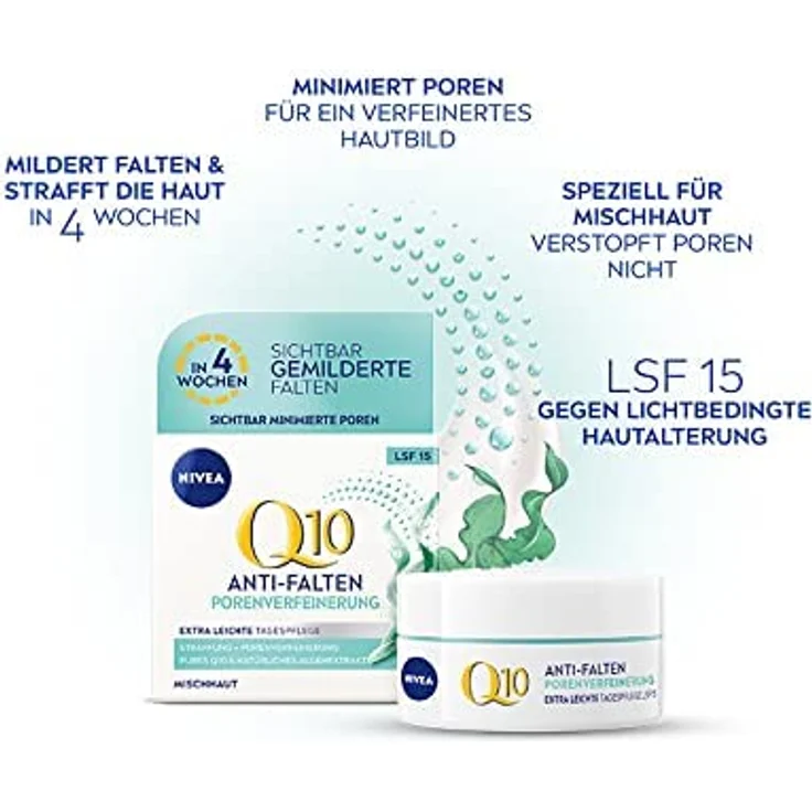 NIVEA Q10 Power Anti-Falten + Porenverfeinerung Tagescreme 50 ml – Bild 2