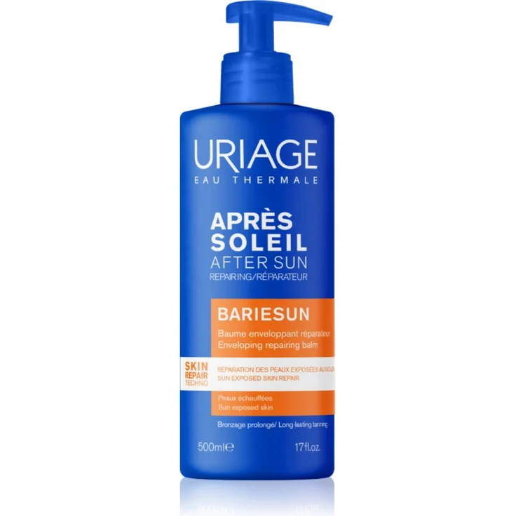 Uriage Bariésun Repair Balm, regenerierendes After-Sun Balsam für Gesicht und Körper, 500 ml, intensiv feuchtigkeitsspendend, hypoallergen