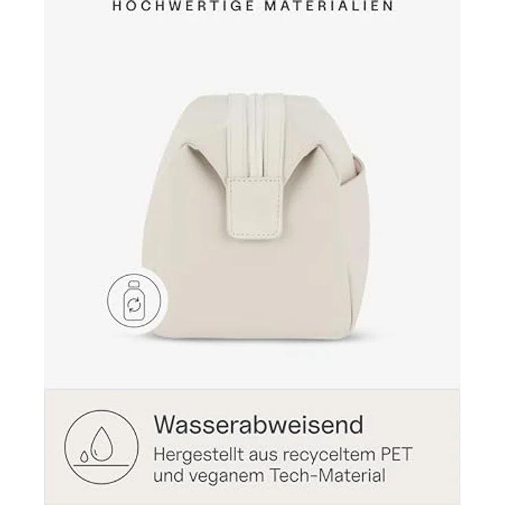 Kapten & Son Windsor Large Kulturbeutel, 32.5 cm, 100% PET, beige, 16.3 cm x 16 cm – Bild 5