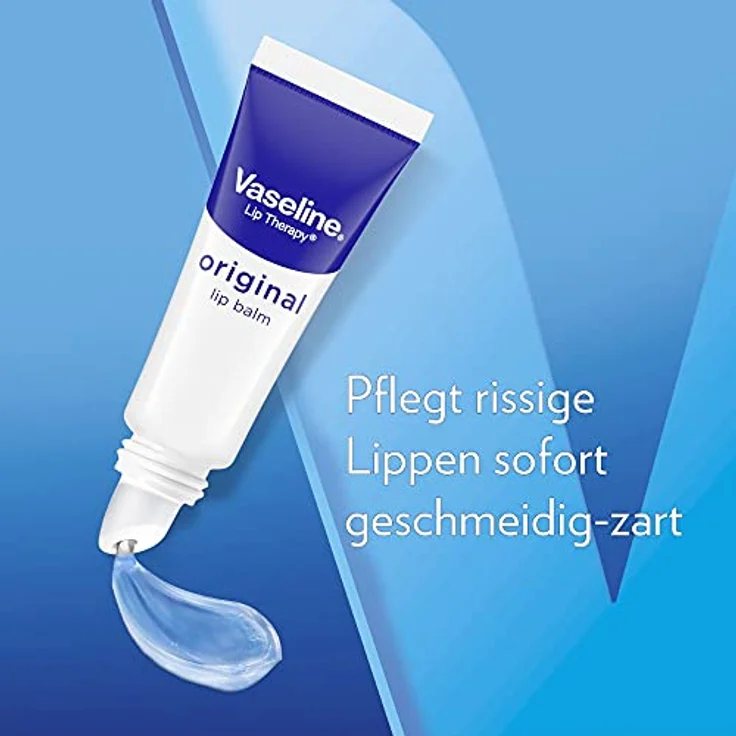 Vaseline Lippenbalsam Original schützt die Lippen vor dem Austrocknen hergestellt mit 100% reiner Vaseline 10 g (1er Pack) – Bild 4