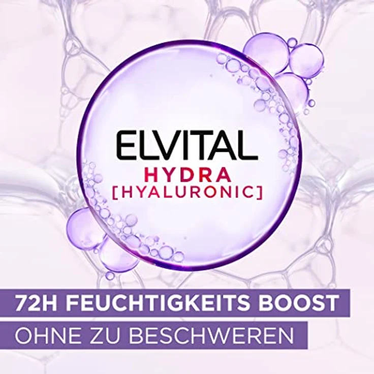 L'Oréal Paris Elvital feuchtigkeitsspendende Spülung für glänzendes Haar, Conditioner mit Hyaluron für einen Feuchtigkeitsboost, Hydra Hyaluronic, 250 ml – Bild 3