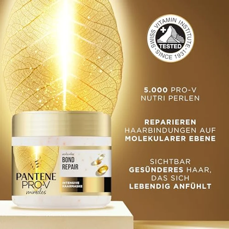 Pantene Pro-V Molecular Bond Repair Haarpflege mit Biotin 300ml, Konzentrierte Pro-V Formel für Extrem Trockenes Haar – Bild 4