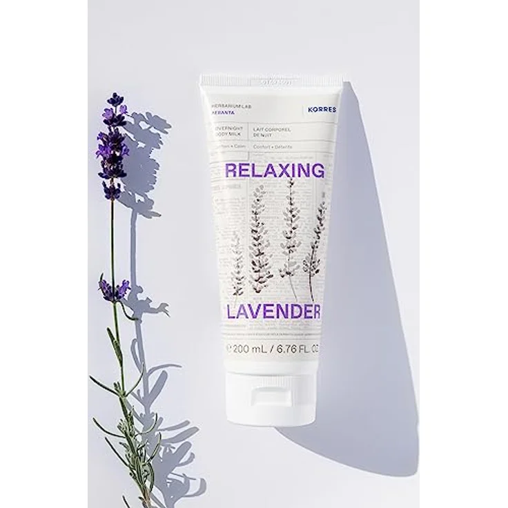 Korres Relaxing Lavender Bodylotion für die Nacht, 200 ml - Feuchtigkeitsspendend und regenerierend für geschmeidige Haut – Bild 3