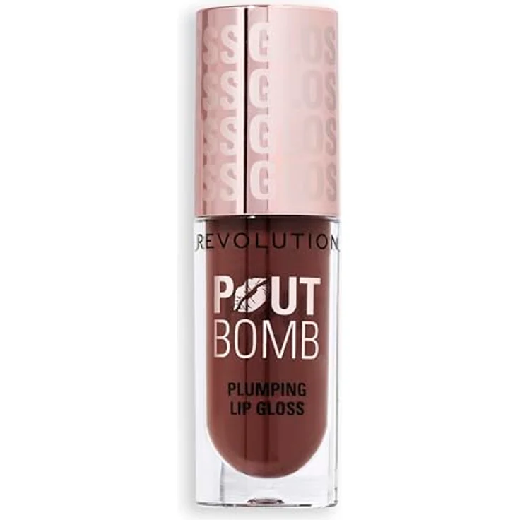 Makeup Revolution Pout Bomb Lipgloss, vergrößernder Effekt in Espresso Cool Nude, 4.6 ml – Bild 1