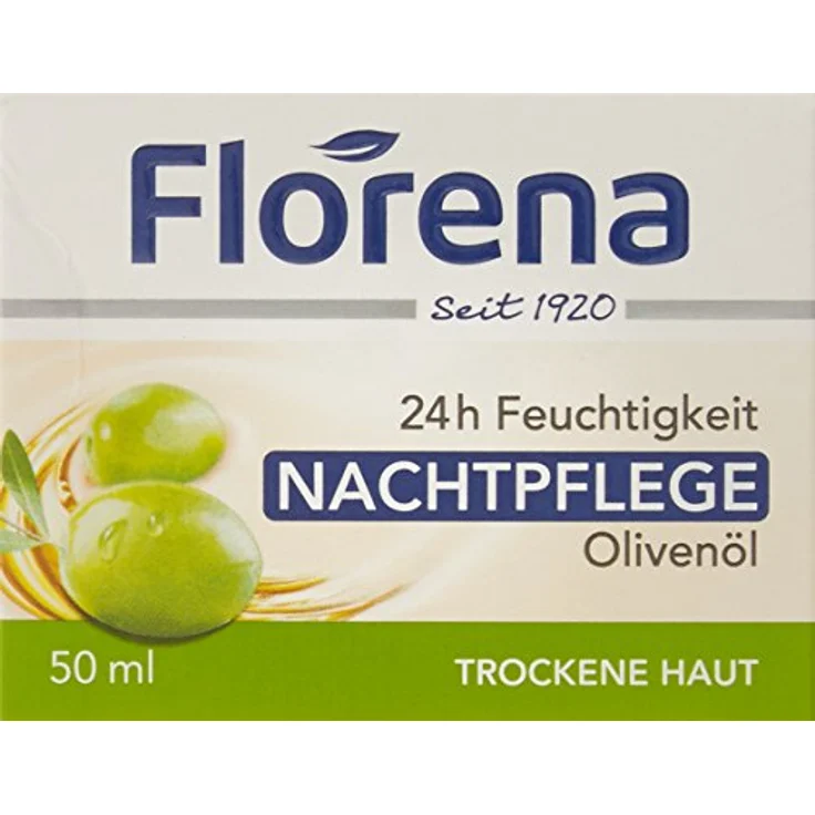 Florena Nachtpflege Mit Olivenöl Feuchtigkeit Für Trockene Haut 50 ml – Bild 3
