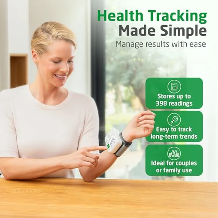 Medisana BW 355 Handgelenk-Blutdruckmessgerät, präzise Blutdruck- und Pulsmessung mit Ampel-Skala, Speicherfunktion für 2 Benutzer, große LC-Anzeige, inklusive Aufbewahrungsbox – Bild 4