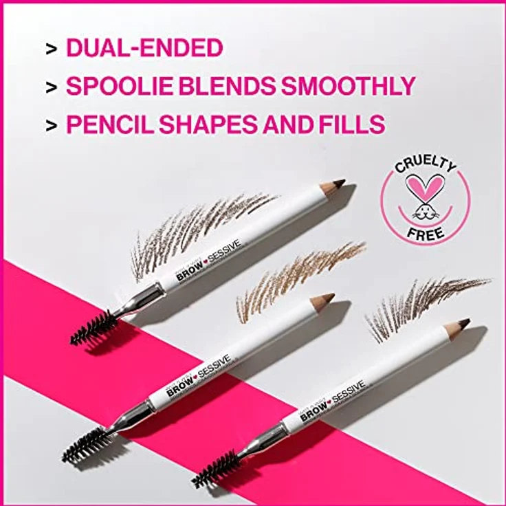 wet n wild Brow-Sessive Brow Pencil, Augenbrauenstift mit präziser Anwendung und Spoolie-Bürste, 1 g, Dark Eyebrown – Bild 3