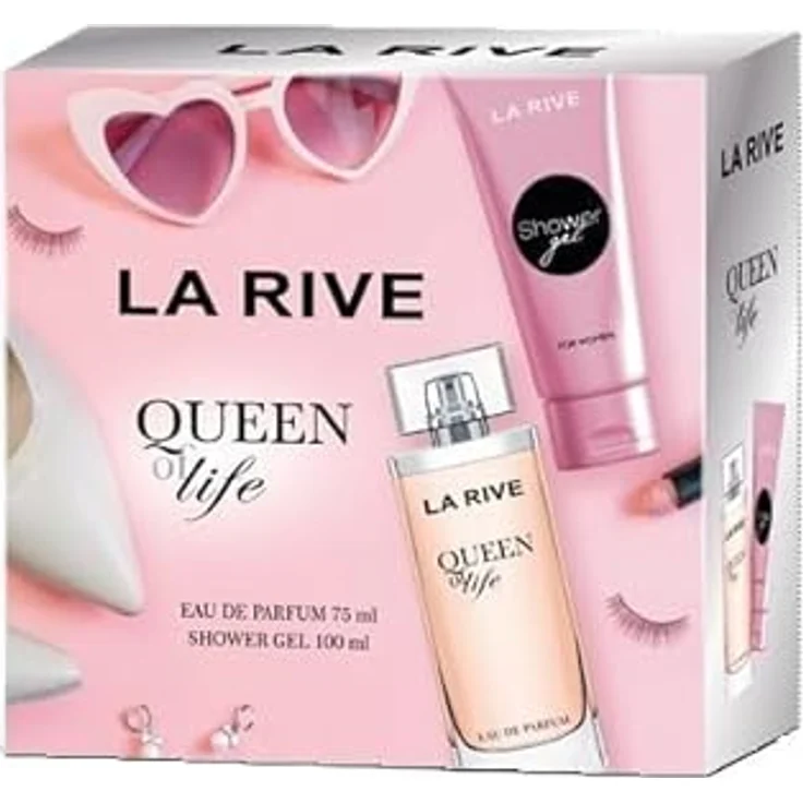 LA RIVE Queen of Life Geschenkset, Eau de Parfum 75 ml & Duschgel 100 ml mit blumigen und fruchtigen Duftnoten – Bild 3