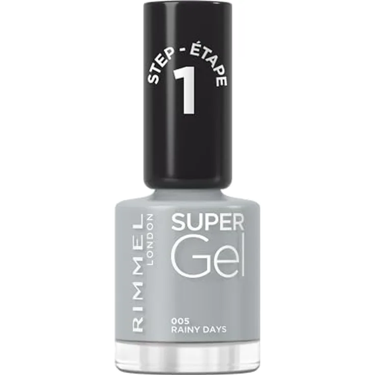 Rimmel London, Super Gel Nagellack, 005 Rainy Days, professionelles Ergebnis, langer Halt, 12 ml