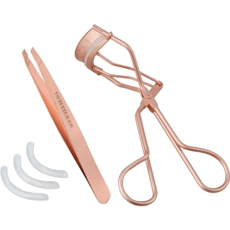 Tweezerman Brow & Lash Set, Unisex, Rose Gold, inkl. Allure Award Gewinner Pinzette und Classic Wimpernzange