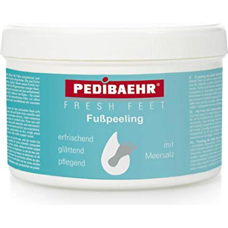 Pedibaehr fresh feet Fußpeeling, 450 ml, pflegende Formel mit Meersalz und pflanzlichen Ölen für geschmeidige Füße