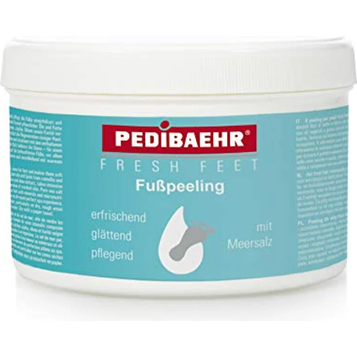 Pedibaehr fresh feet Fußpeeling, 450 ml, pflegende Formel mit Meersalz und pflanzlichen Ölen für geschmeidige Füße – Bild 1