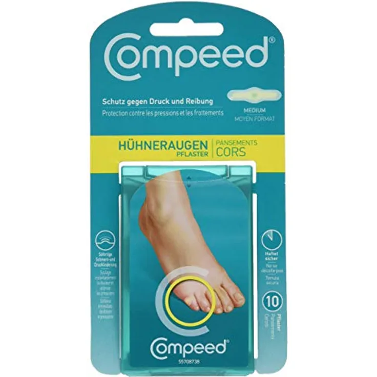 Compeed Hühneraugen Pflaster 10 St., Druck- und Schmerzlinderung, Schutz vor Reibung