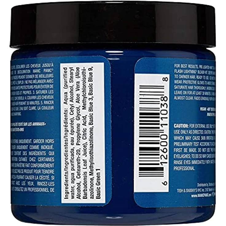 Manic Panic Voodoo Blau, semi-permanente Haarfarbe Creme, 113,4 g Jar – Bild 2