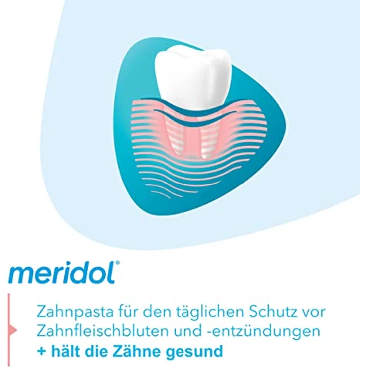 Meridol Zahncreme 75 ml, antibakterielle Zahnpflege, saubere & gesunde Zähne – Bild 4