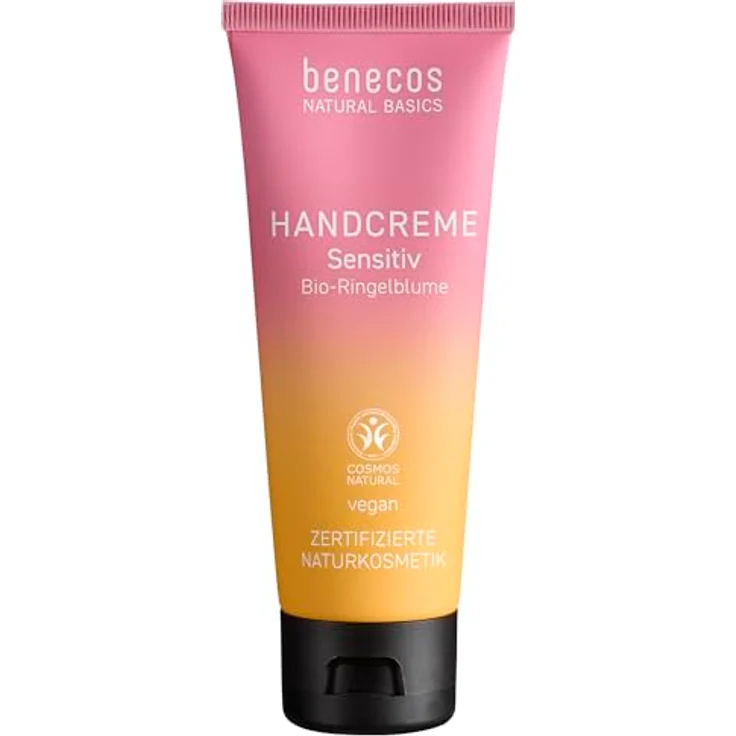 benecos Natural Basics Handcreme Sensitiv, Bio-Ringelblume, 75ml, vegan, dermatologisch getestet – Bild 1