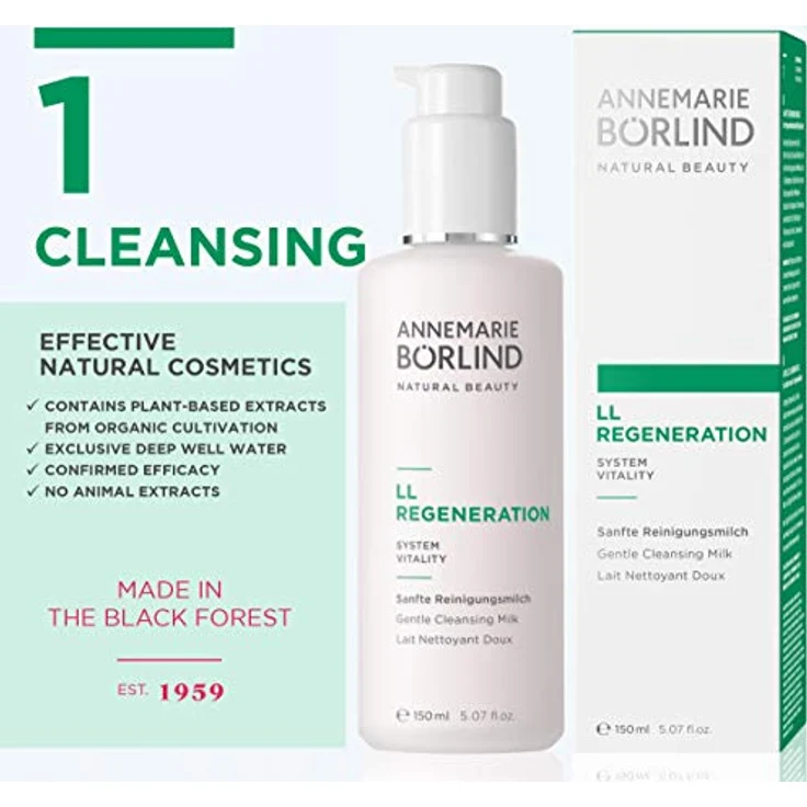 Annemarie Börlind LL Regeneration sanfte Reinigungsmilch 150 ml, mit LL-Biokomplex, Unterstützt die Zellerneuerung – Bild 3