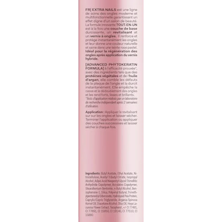 Long4Lashes Extra Nails Nagelhärter, 10 ml | All-in-One Nagelpflege, Basislack und Pastellrosa Farblack für Regeneration und Schutz – Bild 3