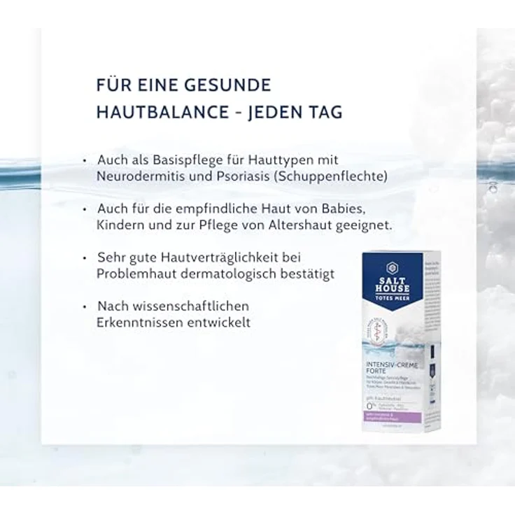 Salthouse Totes Meer Therapie Intensiv-Creme Forte, für sehr trockene Haut, schnell einziehend, 100ml – Bild 5