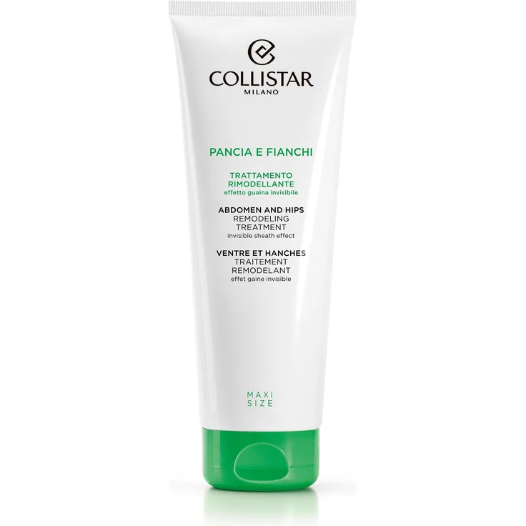 Collistar Bodylotion Abdomen & Hip Meso Remod, straffende Körpercreme, 250 ml, hypoallergen, alkoholfrei, parfumfrei