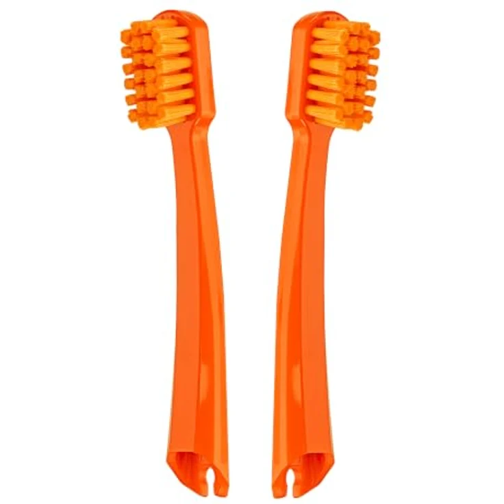 Curaprox Kids Travel Refill Ersatz-Kopf, 2er Pack, orange, sanfte Borsten für effektive Zahnreinigung – Bild 1