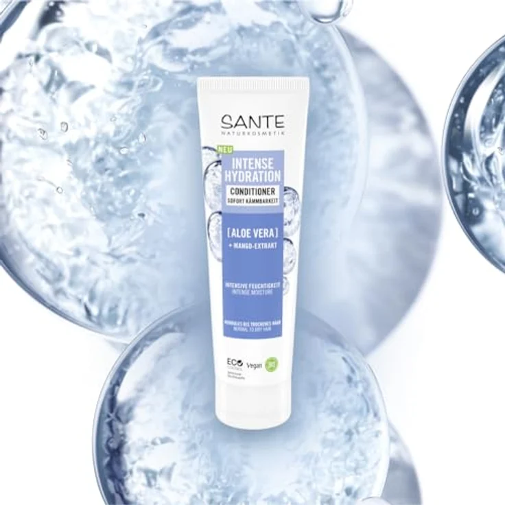 Sante Naturkosmetik Intense Hydration Conditioner, 150 ml mit Aloe Vera und Mango-Extrakt, fruchtiger Duft – Bild 3