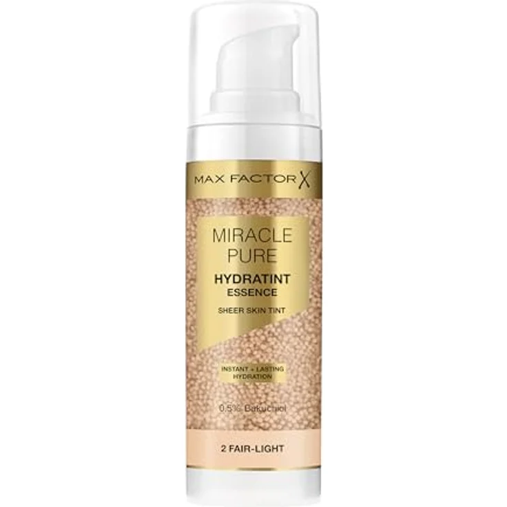 Max Factor MIRACLE PURE Hydratint Essence, feuchtigkeitsspendendes Make-up mit Bakuchiol, 30 ml, #2-Fair-Light – Bild 2